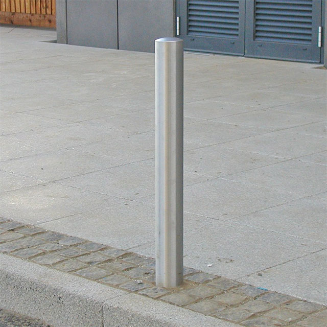 Anti Ram Semi Dome Top Stainless Steel Bollard