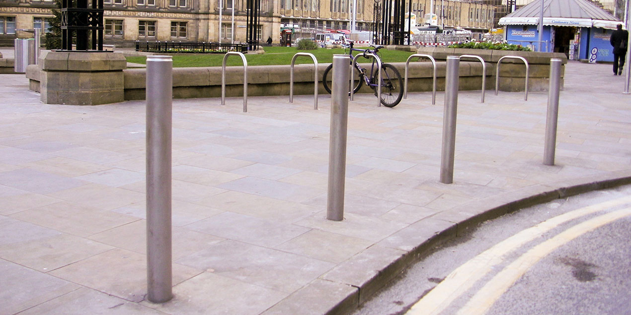 Bead Blasted Stainless Steel Bollard 