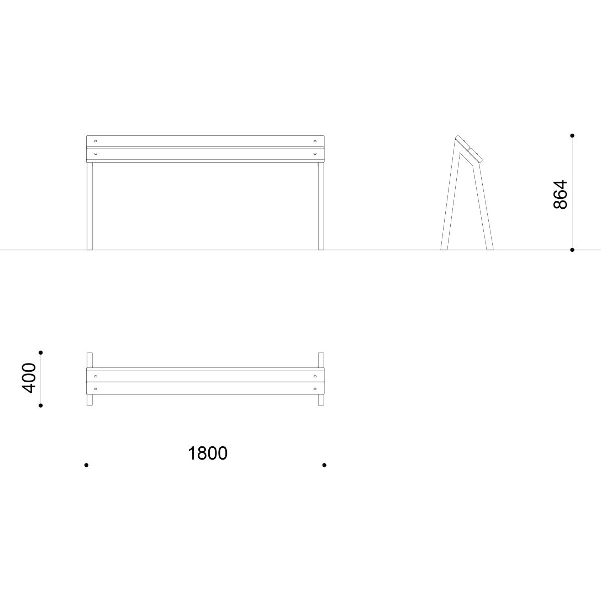 Casteo Leaning Bench