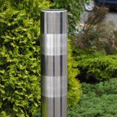 Brushed Satin Bands Stainless Steel Bollard 