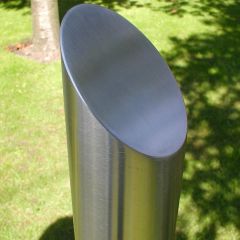 Mitred Top Stainless Steel Bollard