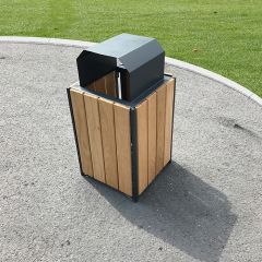 Timber & Steel Litter Bin