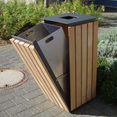 Urbanis Quadrat Timber Litter Bin