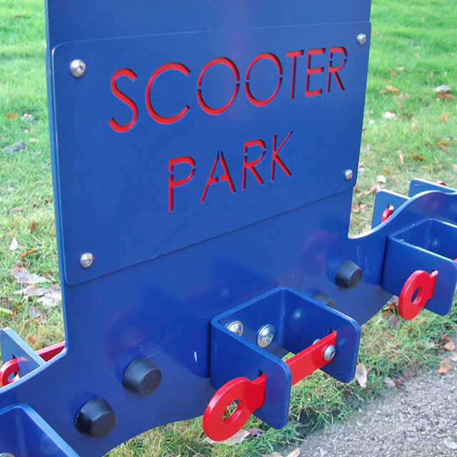 Double sided scooter rack
