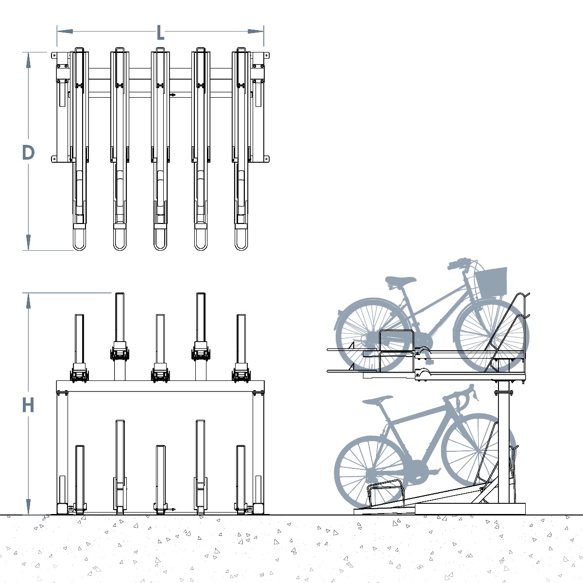 Two tier hotsell cycle racks