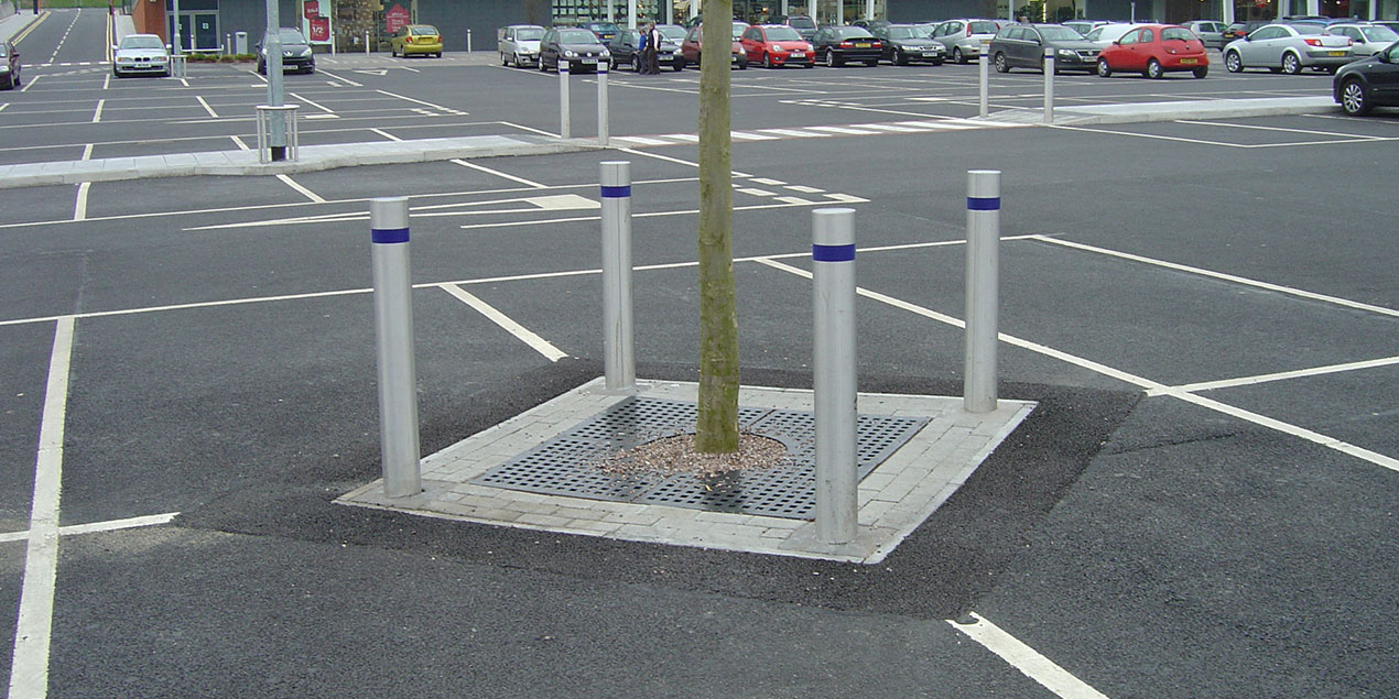 Record Groove Stainless Steel Bollard
