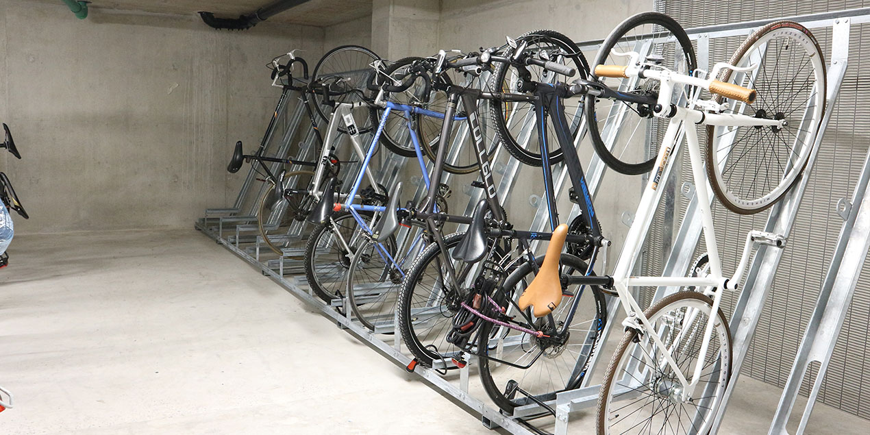 Semi Vertical Cycle Rack