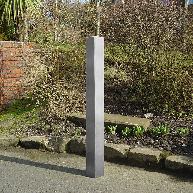 Square Flat Top Stainless Steel Bollard