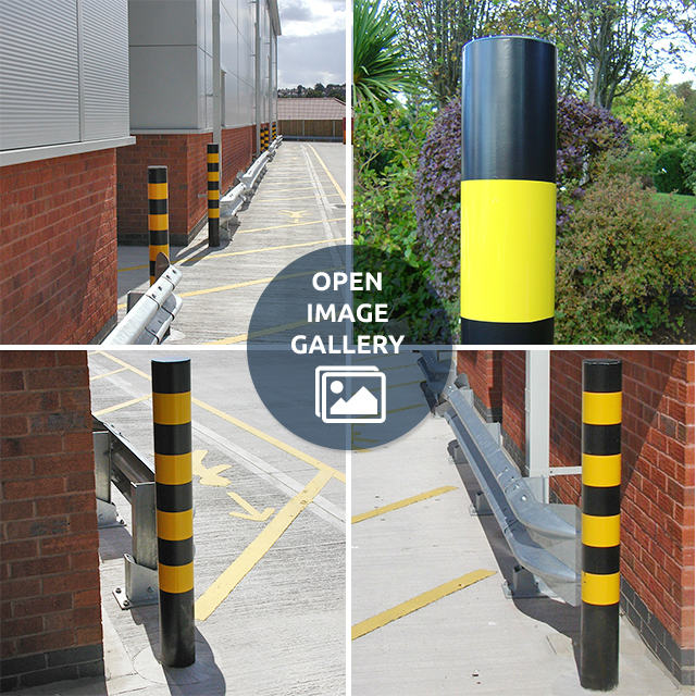 Steel Bollard Hazard Band 