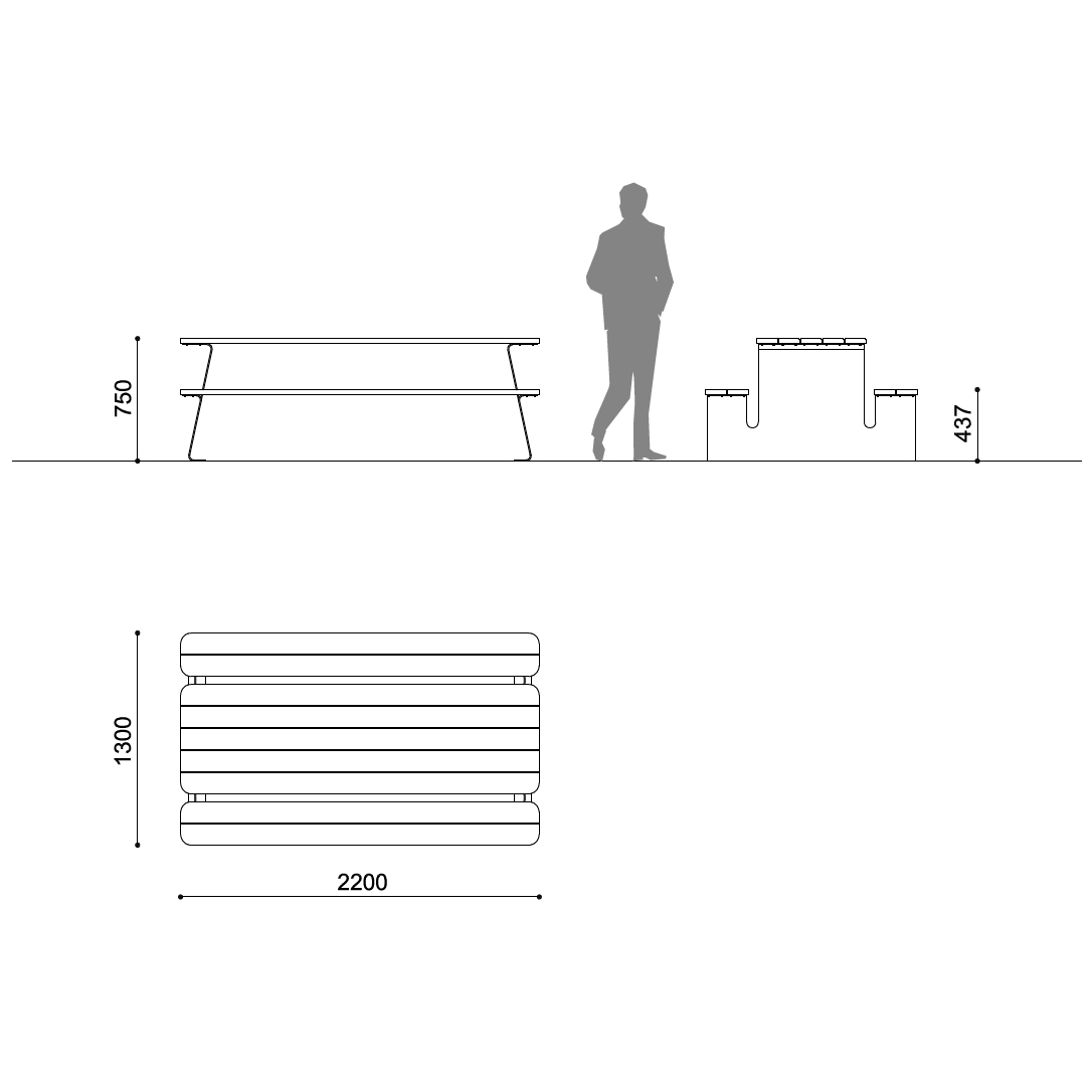 Wave Picnic Table