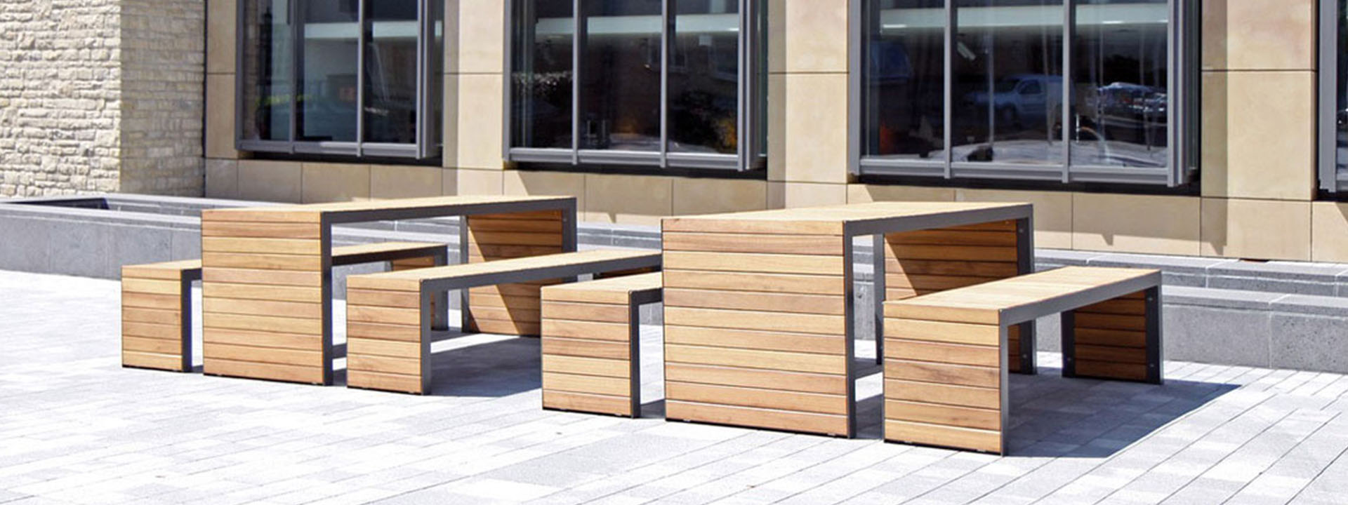 The Linares Range of outdoor tables & public seating