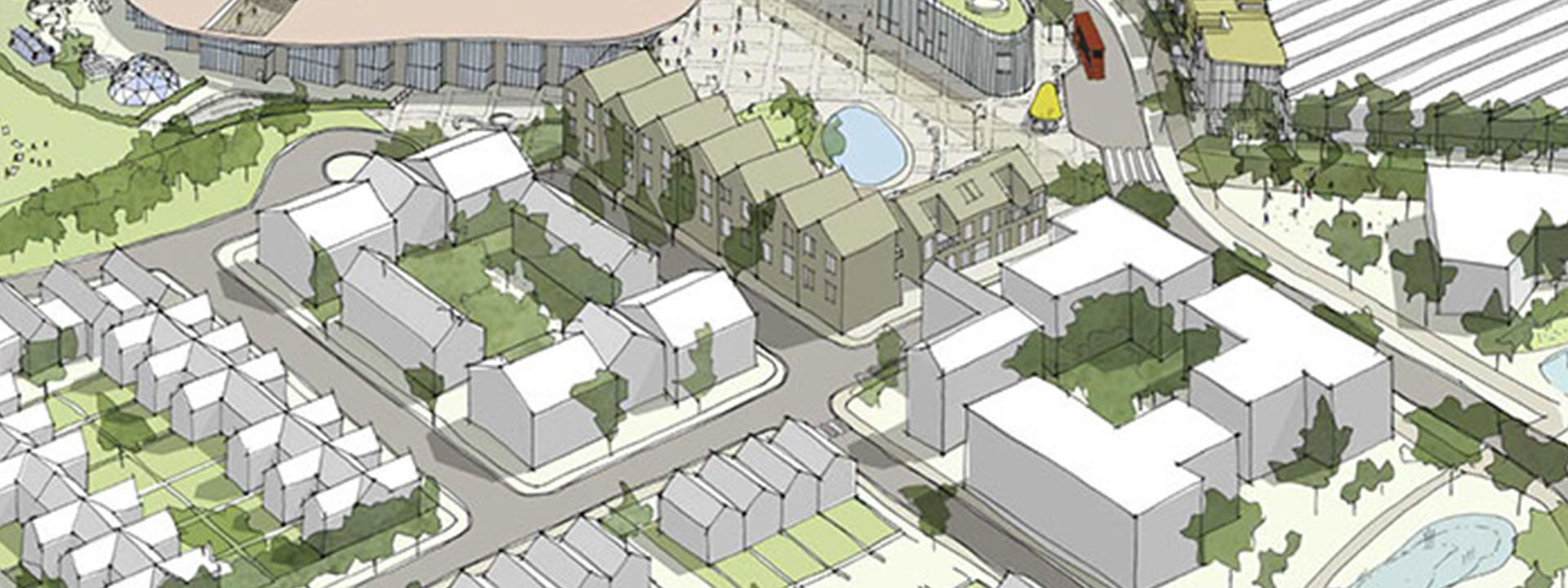 Modern and Modular Street Furniture set for New Housing and Community Development in St Neots